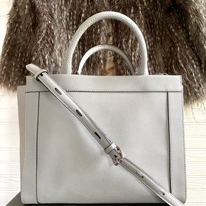 Rebecca Minkoff | Dove Gray Saffiano Leather Small Monroe Tote